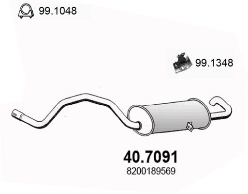 Tłumik końcowy ASSO 40.7091