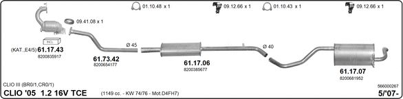 Układ wydechowy IMASAF 566000267