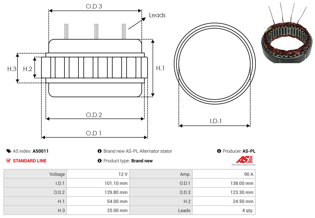 Levně Stator, generátor AS-PL AS0011