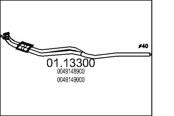 Rura wydechowa MTS 01.13300