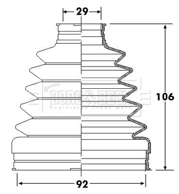 Zestaw osłon, wał napędowy BORG & BECK BCB6307