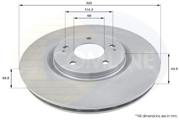 Tarcza hamulcowa COMLINE ADC0357V
