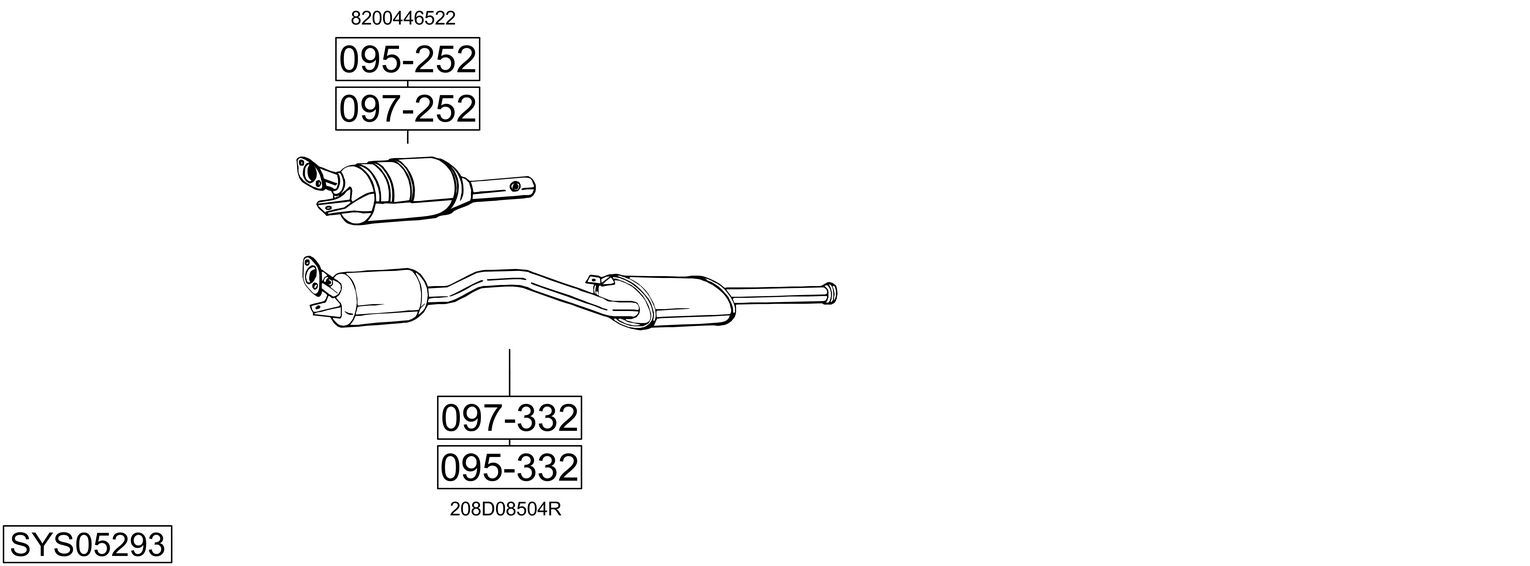 Układ wydechowy BOSAL SYS05293