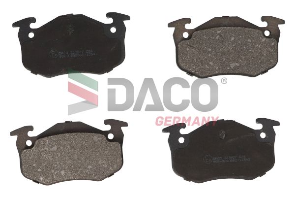 Zestaw klocków hamulcowych, hamulce tarczowe DACO GERMANY 323927