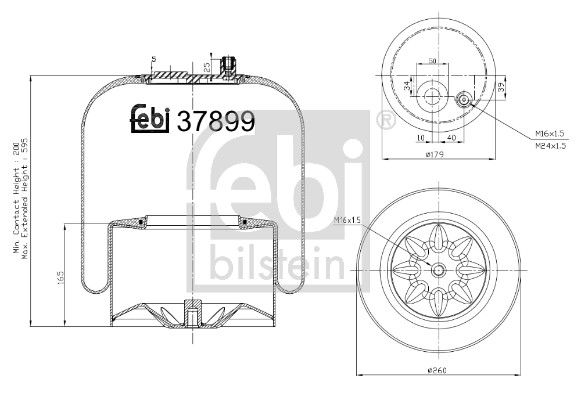 Burduf, suspensie pneumatica FEBI BILSTEIN 37899