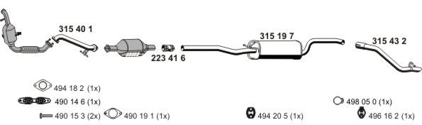 Układ wydechowy ERNST 031761
