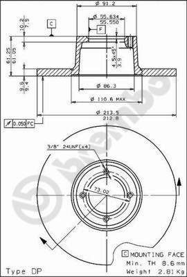 Tarcza hamulcowa AP 14030