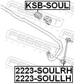 Levně Držák, Příčný stabilizátor FEBEST KSB-SOUL