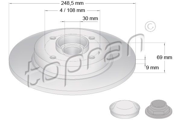 Tarcza hamulcowa TOPRAN 722 485