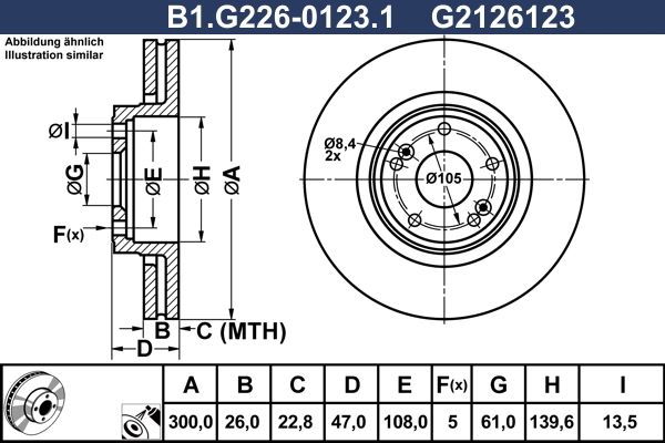 Tarcza hamulcowa GALFER B1.G226-0123.1