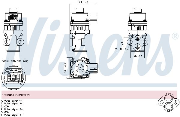 AGR / EGR - ventil NISSENS 98368