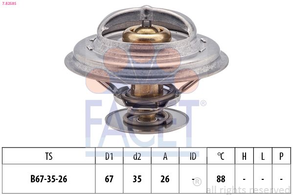 Termostat, środek chłodzący FACET 7.8258S