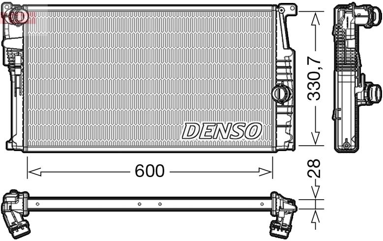 Chladič, chlazení motoru DENSO DRM05015