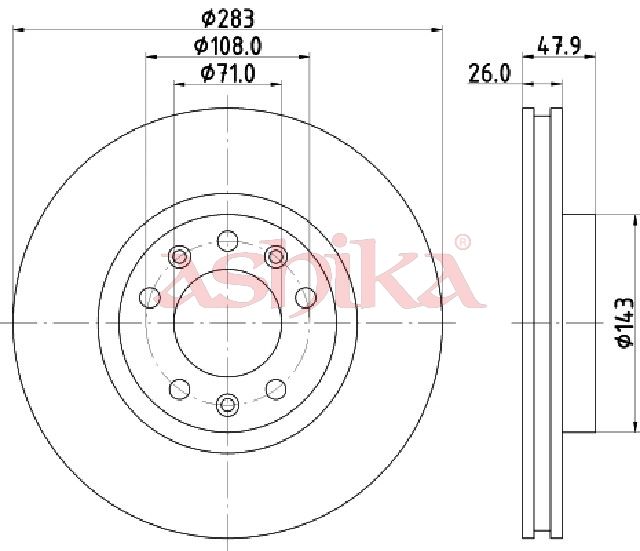 Disc frana ASHIKA 60-00-0637
