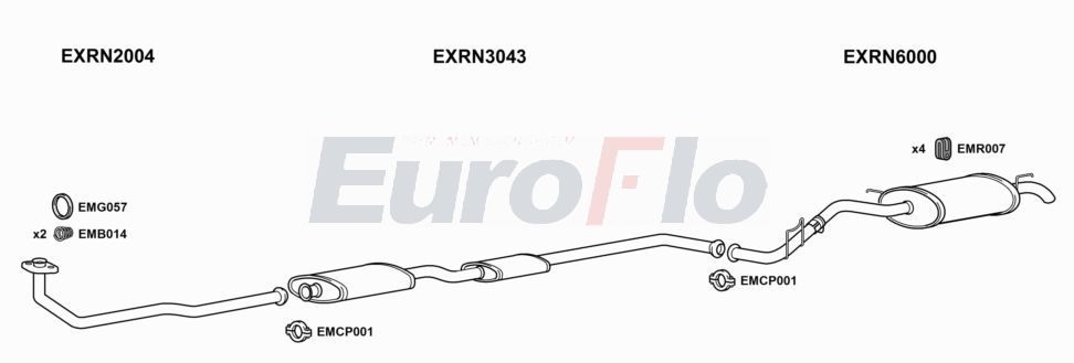 Układ wydechowy EUROFLO RNCLI141001A00