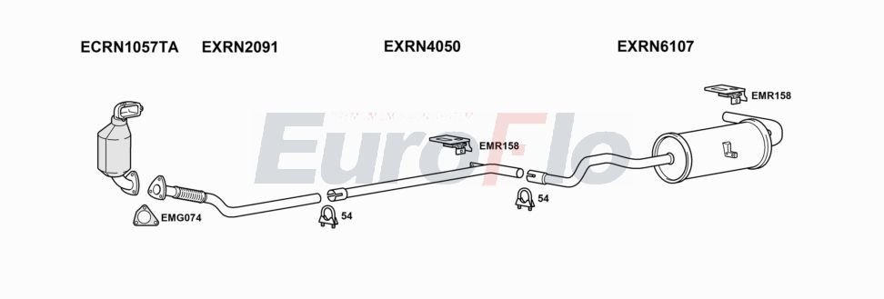 Układ wydechowy EUROFLO RNMEG19D2022B
