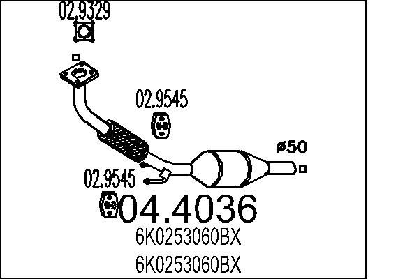 Katalizator MTS 6K0253060BX