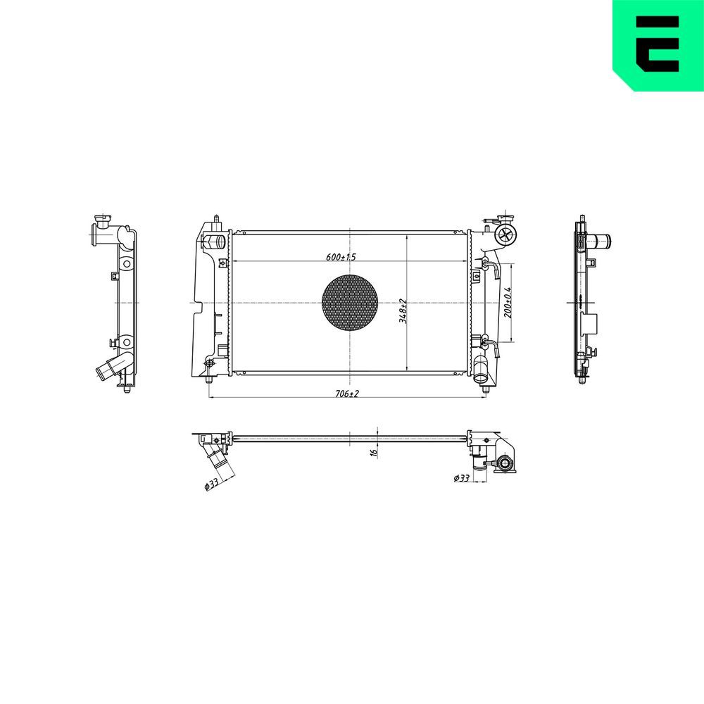Radiator, racire motor ERA 673275