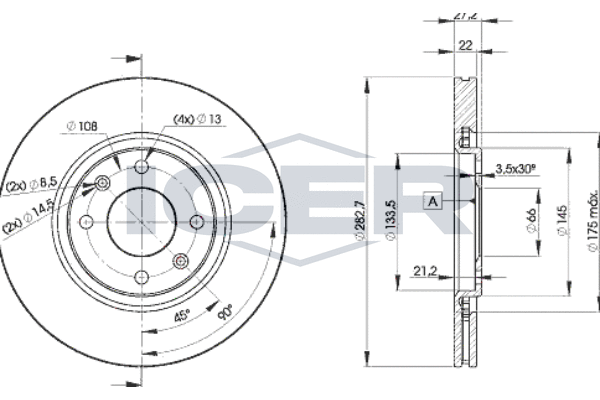 Tarcza hamulcowa ICER 78BD7810-2