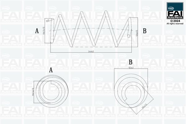 Sprężyna zawieszenia FAI AUTOPARTS FPCS152