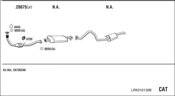 Układ wydechowy WALKER LRK010139B