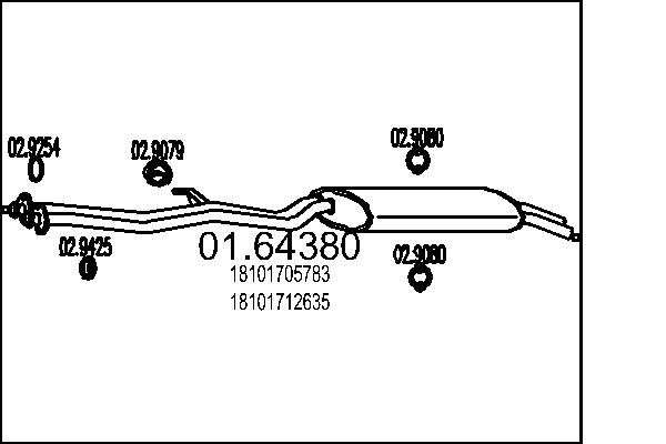 Zadní tlumič výfuku MTS 01.64380