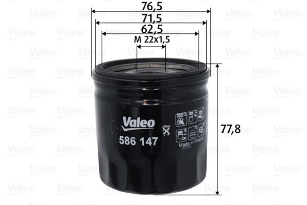 Olejový filtr VALEO 586147