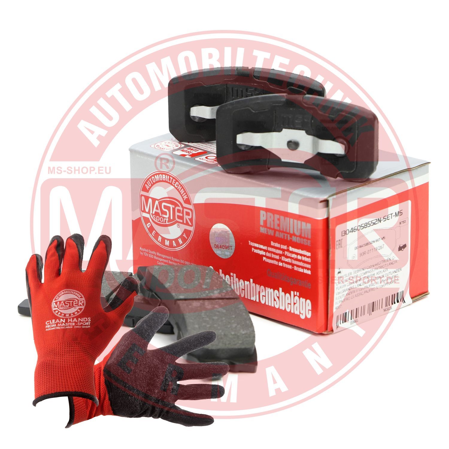 Zestaw klocków hamulcowych, hamulce tarczowe MASTER-SPORT GERMANY 13046058552N-SET-MSP