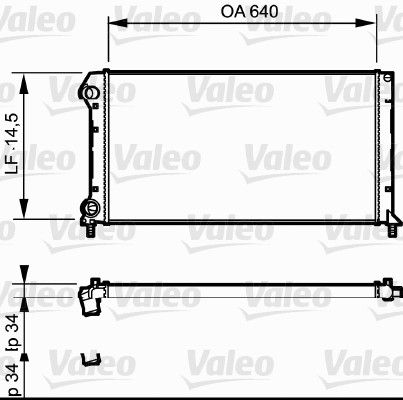 Radiator, racire motor VALEO 735171