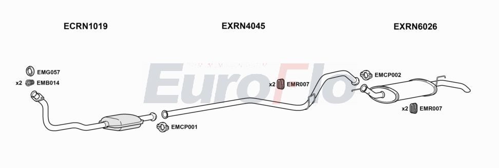 Układ wydechowy EUROFLO RNEXT19D7001C