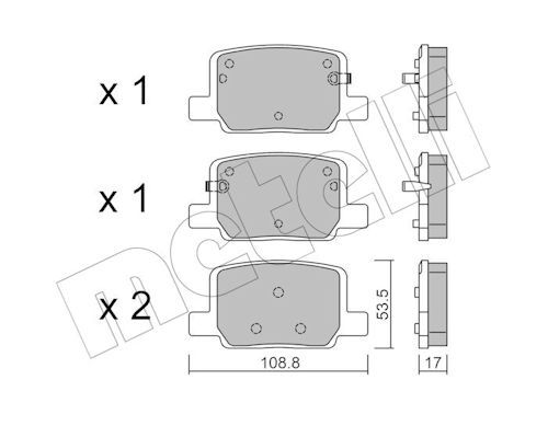 set placute frana,frana disc METELLI 22-1439-0
