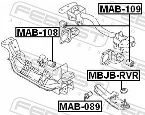 Levně Uložení, diferenciál FEBEST MAB-109