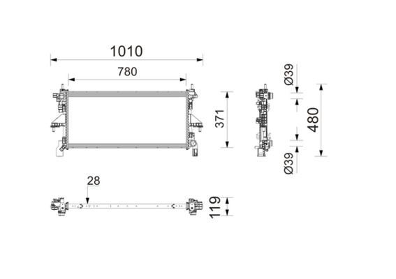 Radiator, racire motor MAHLE BEHR *** PREMIUM LINE *** CR 2864 000P