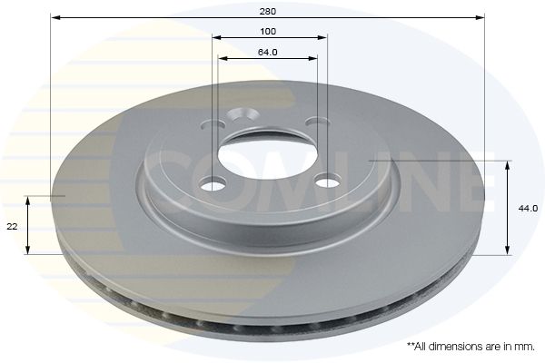 Tarcza hamulcowa COMLINE ADC1734V