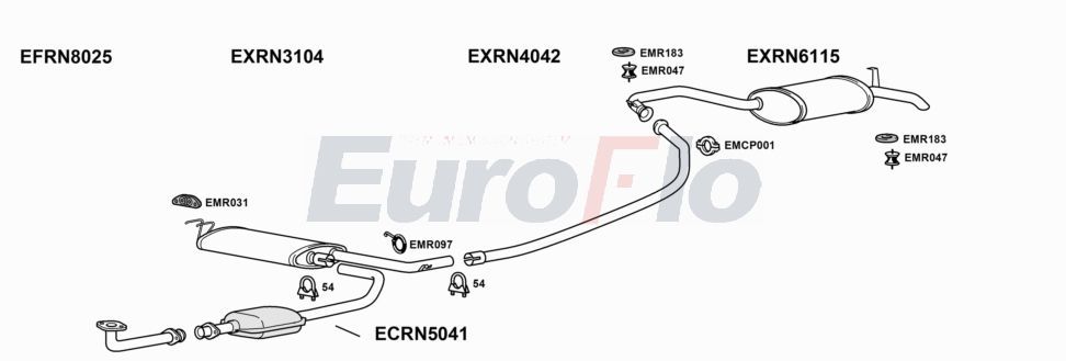 Układ wydechowy EUROFLO RN25281004