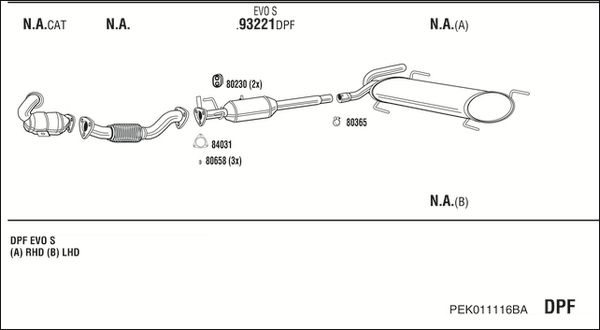 Układ wydechowy WALKER PEK011116BA