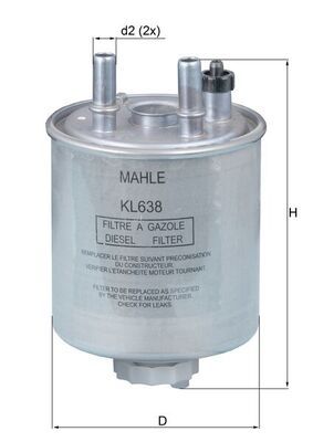 Palivový filtr MAHLE KL 638