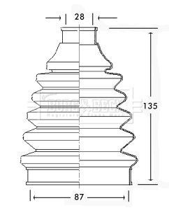 Zestaw osłon, wał napędowy BORG & BECK BCB2223