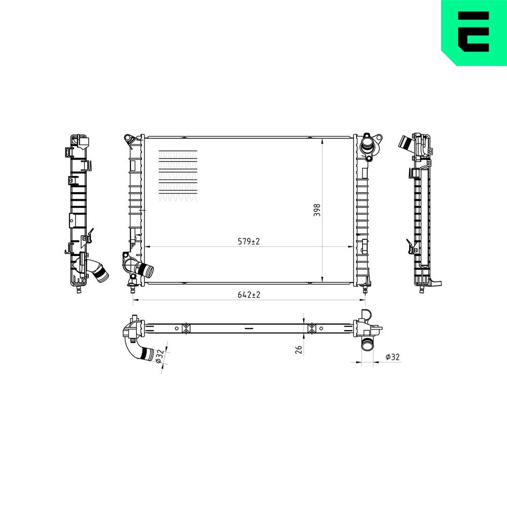 Radiator, racire motor ERA 673038