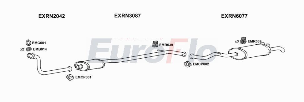 Układ wydechowy EUROFLO RN19141001A00