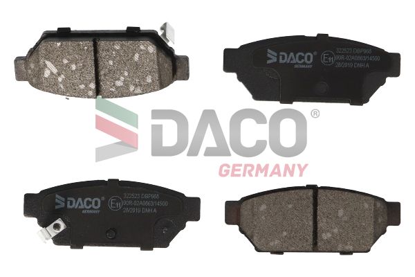 Zestaw klocków hamulcowych, hamulce tarczowe DACO GERMANY 322523