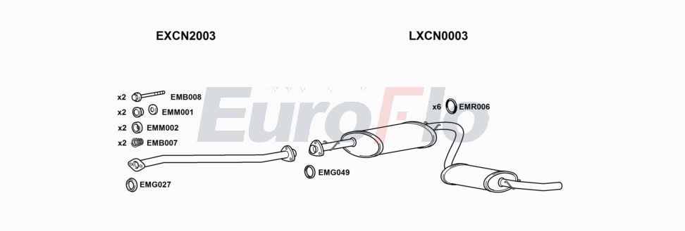 Układ wydechowy EUROFLO CNREL28D0902LHD