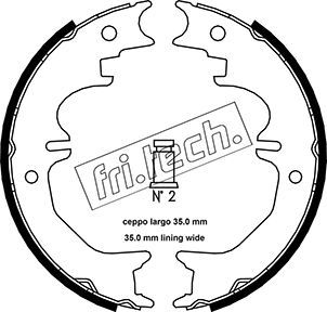 Zestaw szczęk hamulcowych, hamulec postojowy FRI.TECH. 1115.313