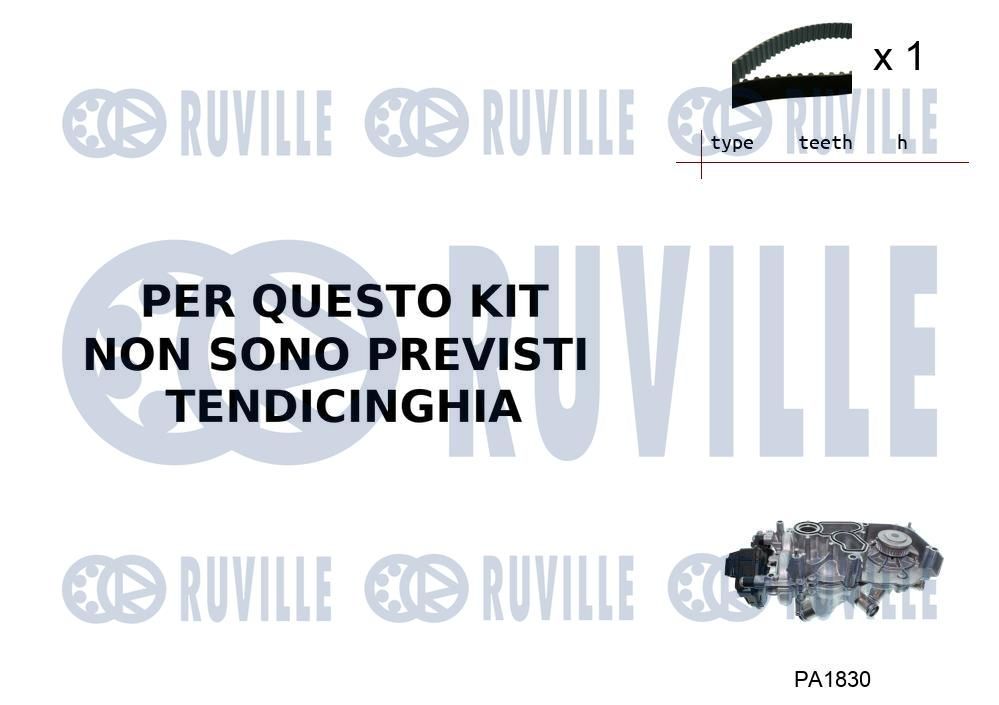 Pompa wodna + zestaw paska rozrządu RUVILLE 55B0061