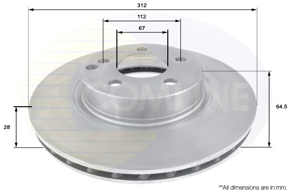 Tarcza hamulcowa COMLINE ADC1624V