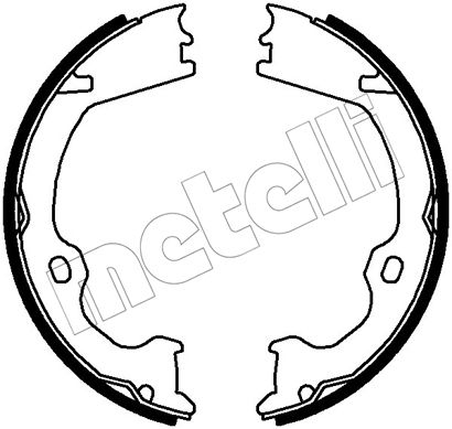 Zestaw szczęk hamulcowych, hamulec postojowy METELLI 53-0784