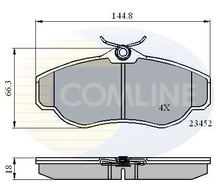 Zestaw klocków hamulcowych, hamulce tarczowe COMLINE CBP0162