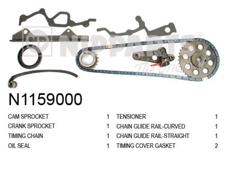 Zestaw łańcucha rozrządu NIPPARTS N1159000