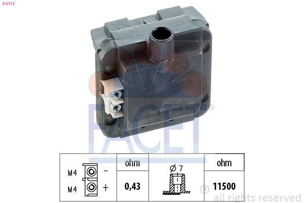 Cewka zapłonowa FACET 9.6113