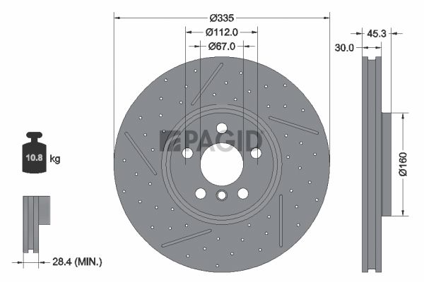 Tarcza hamulcowa PAGID 56171NHC